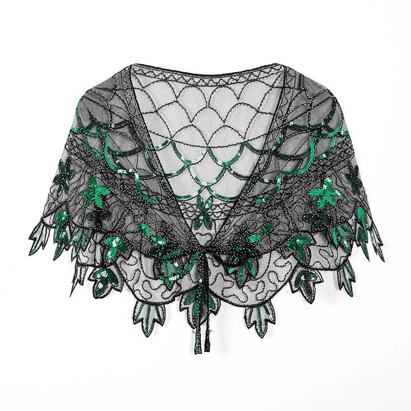 Great Gatsby 1920s Sequined Cape Novameme