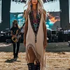  Bohemian Fringe Dress with Beaded Embellishments for Festivals by Inlyline