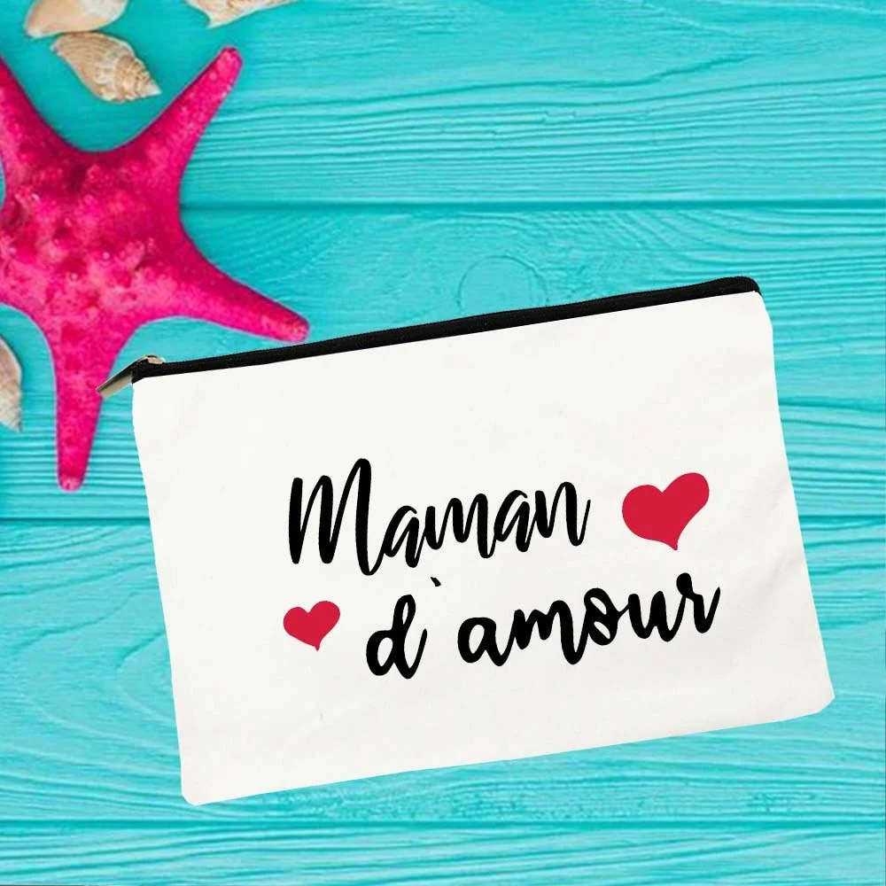 French Print Makeup Bags Women Cosmetic Case Travel Toiletries Organizer Female Wash Storage Pouch Make Up Bag Best Mother Gifts