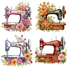 (US Only)4pcs Sewing Machine - Diamond Painting - Partial Special Shaped Drill (Canvas|30*30cm)
