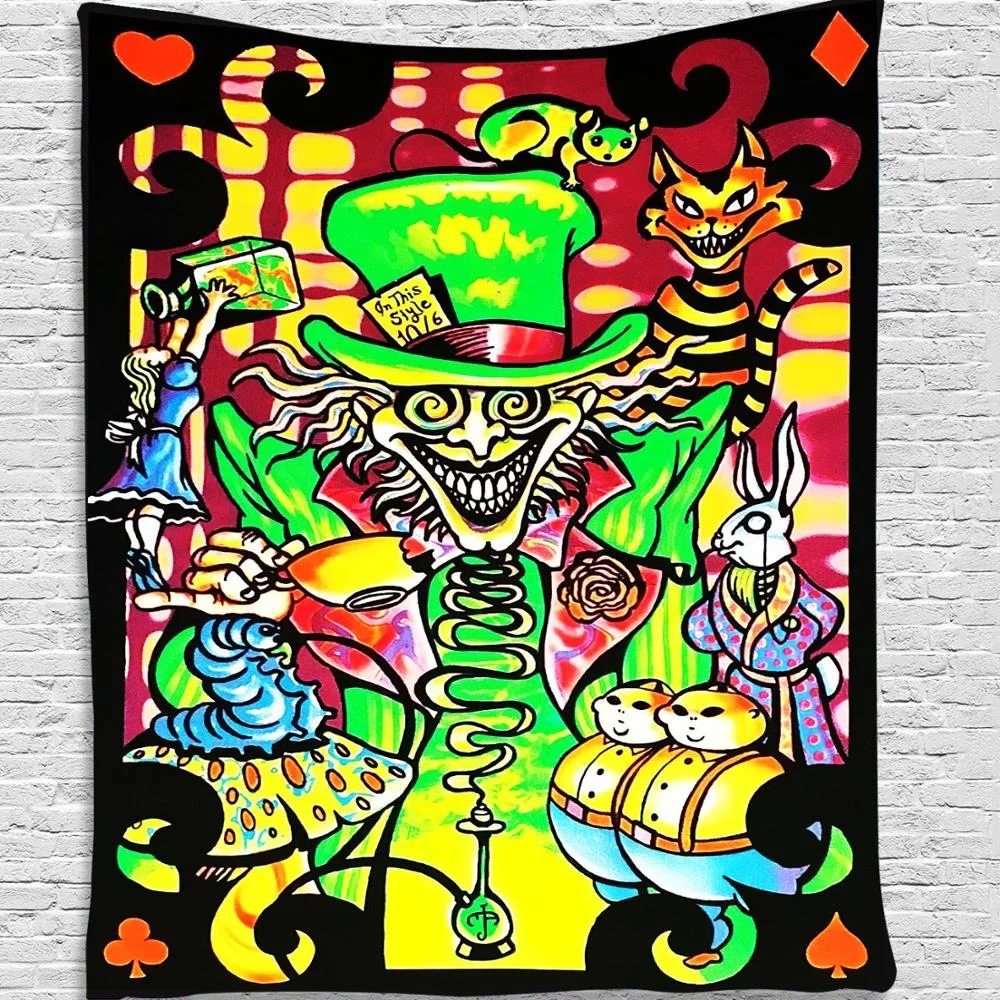 Unique Mandela Wall hanging Tapestry psychedelic pattern yoga throw beach throw carpet Hippie Home Decor Wall Tapestry Blanket