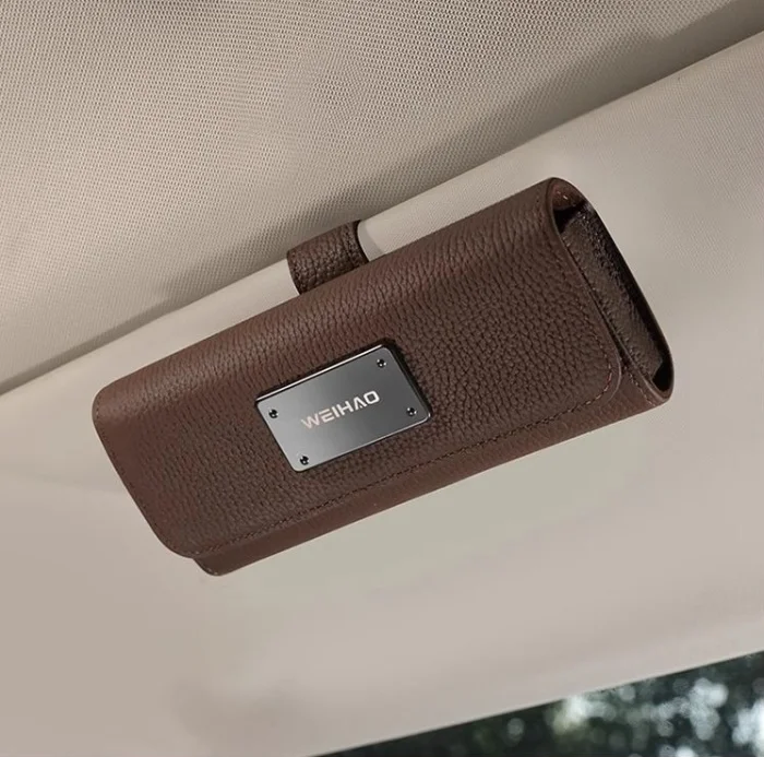 Car sun visor glasses case