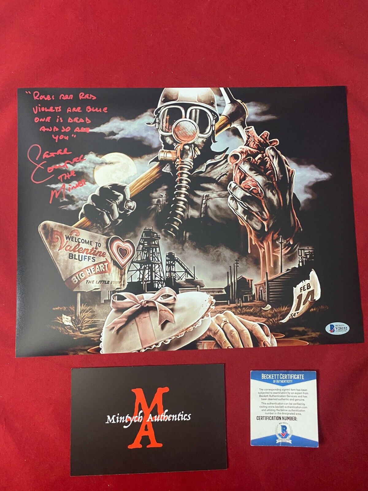 PETER COWPER MY BLOODY VALENTINE AUTOGRAPHED SIGNED 11x14 Photo Poster painting! BECKETT COA!