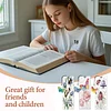 3Pcs DIY Pearl Painting Flowers Insects Bookmark with Butterfly Pendant Home Office Supplies Gift for Book Lovers
