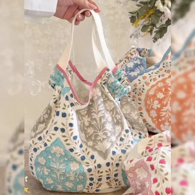 DIY Drawstring Tote Bag Sewing Template - With Instructions
