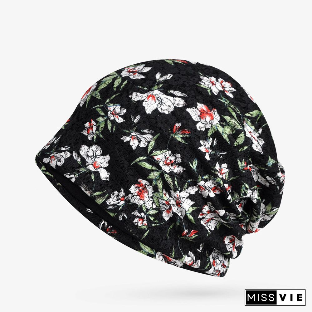 Women's Floral Printed Hat Cap