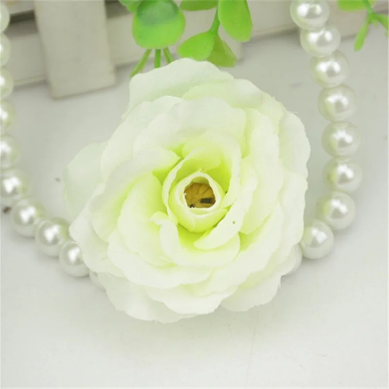 10pcs/lot 7cm Large Gold Silk Artificial Rose Flowers Head For Home Wedding Decoration DIY Craft Scrapbooking Supplies