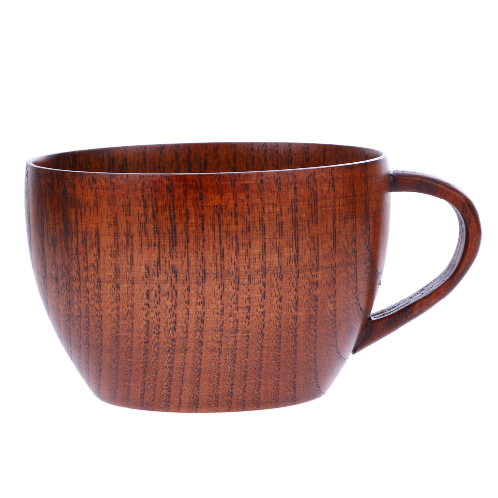 

Natural Jujube Bar Wooden Cup Mugs With Handgrip Coffee Tea Milk, 501 Original