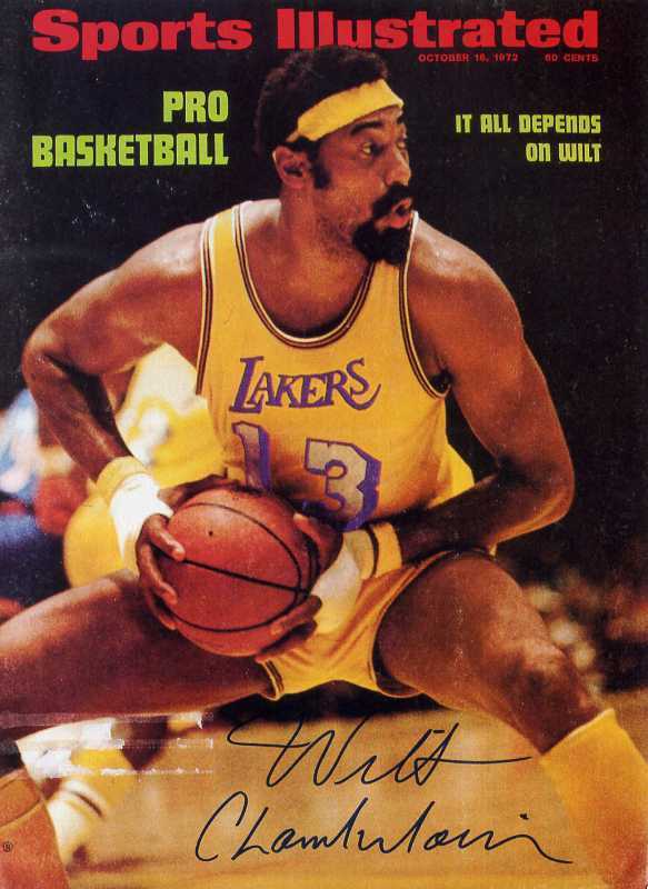 WILT CHAMBERLAIN Signed Photo Poster paintinggraph - LA Lakers Basketball Player preprint