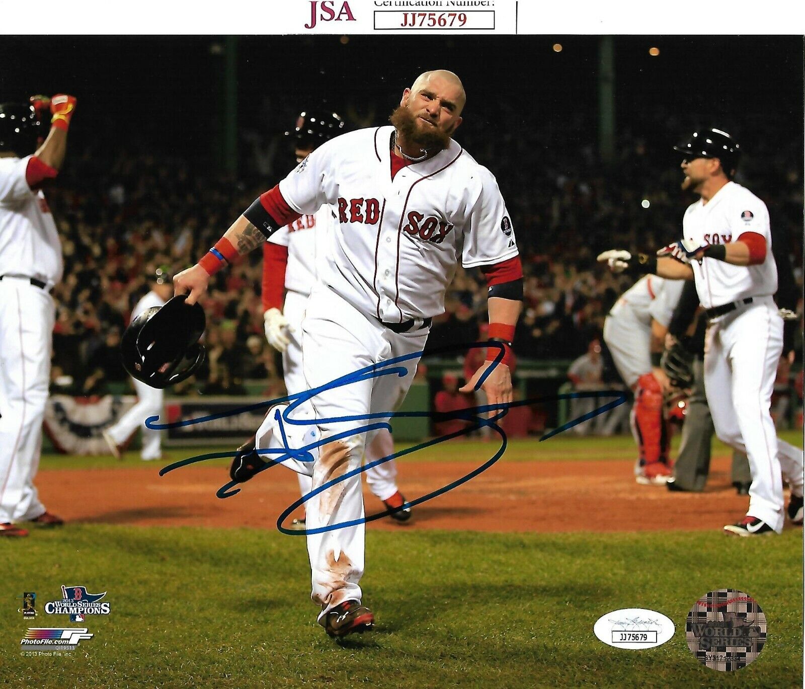 JONNY GOMES signed autographed BOSTON RED SOX WORLD SRIES 8X10 Photo Poster painting w/ COA JSA