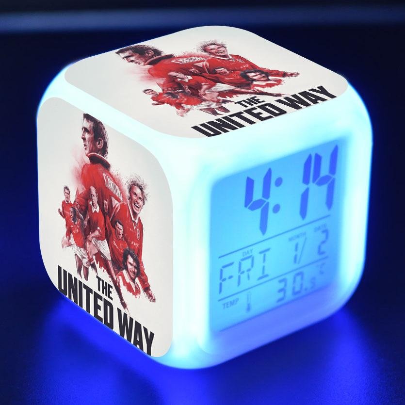 The United Way Digital Alarm Clock 7 Color Changing Night Light Touch Control for Kids