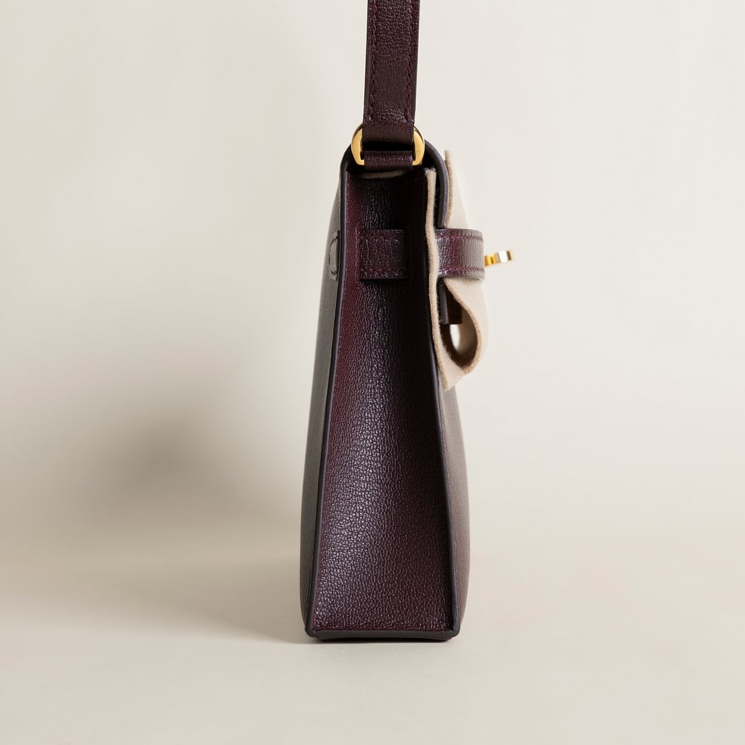 Kelly Elan Chevre 0G Rouge sellier GHW