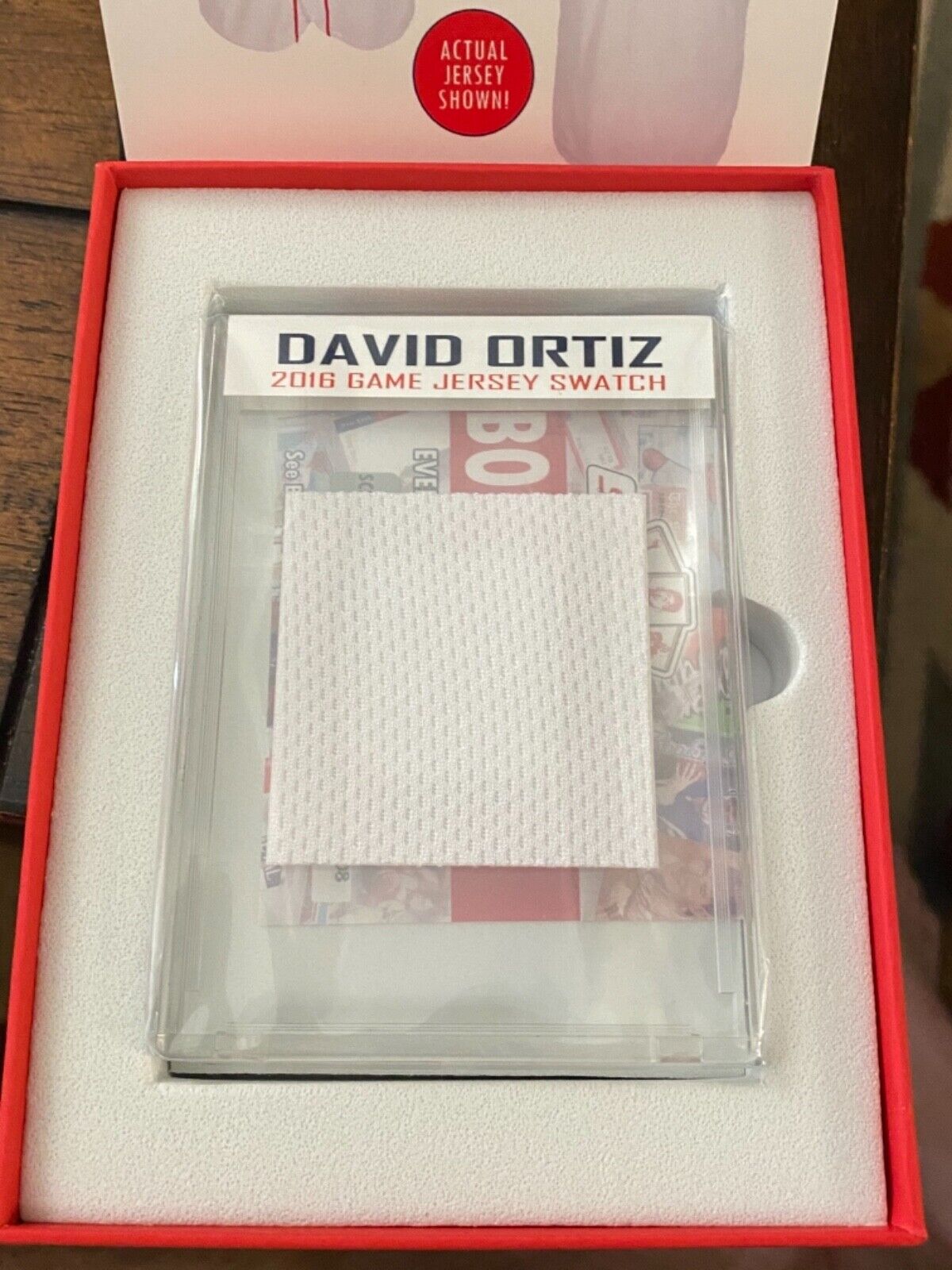 DAVID ORTIZ Boston Red Sox MLB GAME USED JERSEY SWATCH BOX