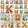 （Multi-Style)Winnie the Pooh's 26 Alphabet-Full Round Diamond Painting 30*30CM