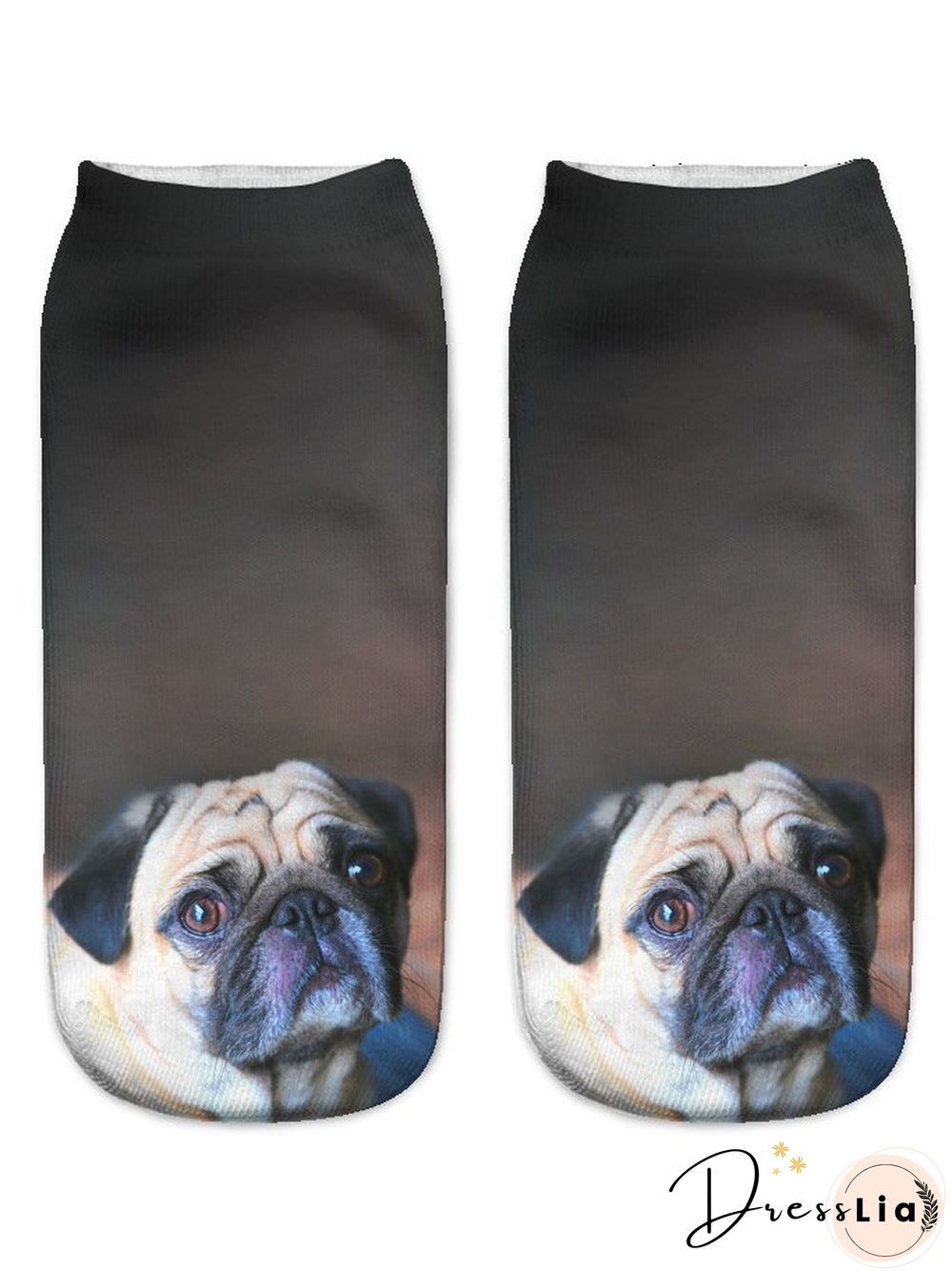 Casual 3D Printing Gradient Color Dog Pattern Socks Everyday Home