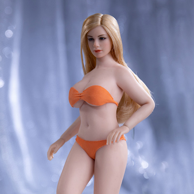 Tbleague Super-Flexible Female Seamless 1/12 Scale Pale Large Bust Body (T05A/Detachable Feet)