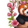 (US Only)Raccoon Theme Wood DIY Diamond Painting Hooks Home Decor Craft Kit for Wall