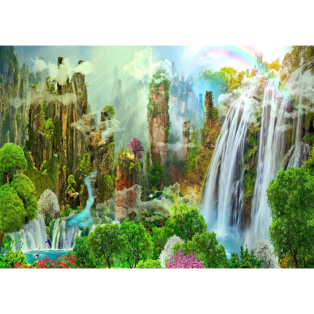 

40*30CM-Round Drill Diamond Painting-Fantasy Waterfall, 501 Original