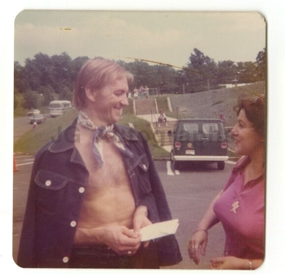 Maris Liepa - Posed with Kathy Vayda - Vintage Orignal Candid Snapshot Photo Poster painting