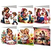 6pcs Diamond Painting Mothers Day Greeting Card with Envelope for Family Friends Holiday Gift Congratulations