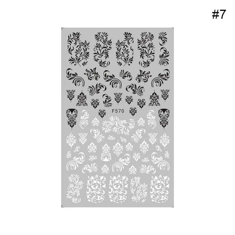 Heart Love Design 3D Nail Sticker English Letter Stickers Face Pattern Trasnfer Sliders Valentine's Day Nail Art Decoration-Nail Inspo