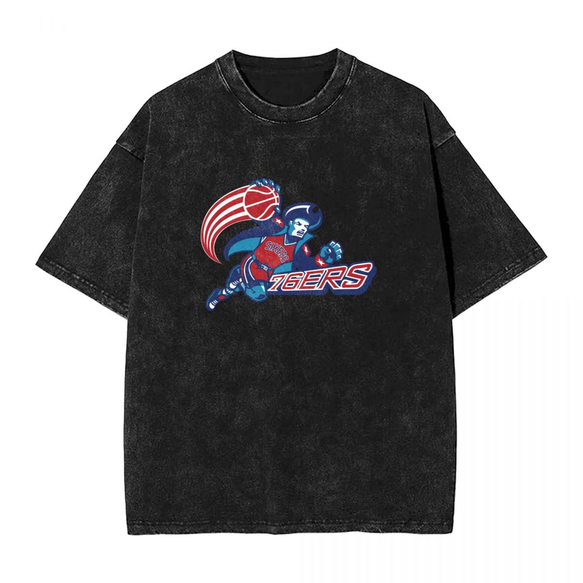 Philadelphia 76ers Washed Oversized Vintage Men's T-Shirt