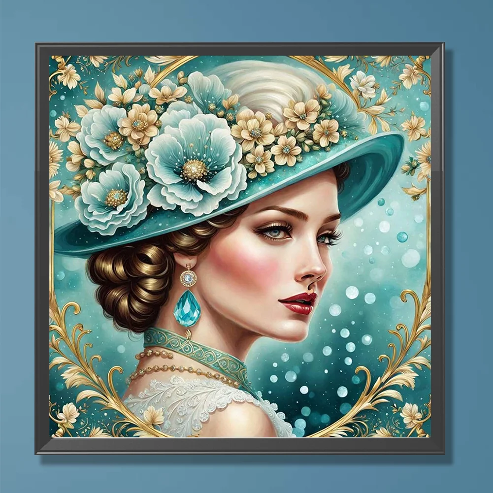 DIY Paint By Number 40*40cm - Photo Frame Lady