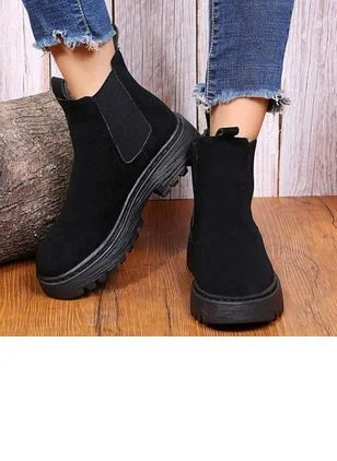 Flat low heel fashion simple casual short boots