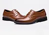 Flat Classic Men Dress Shoes Genuine Leather Wingtip Carved Italian Formal Oxford Shoes
