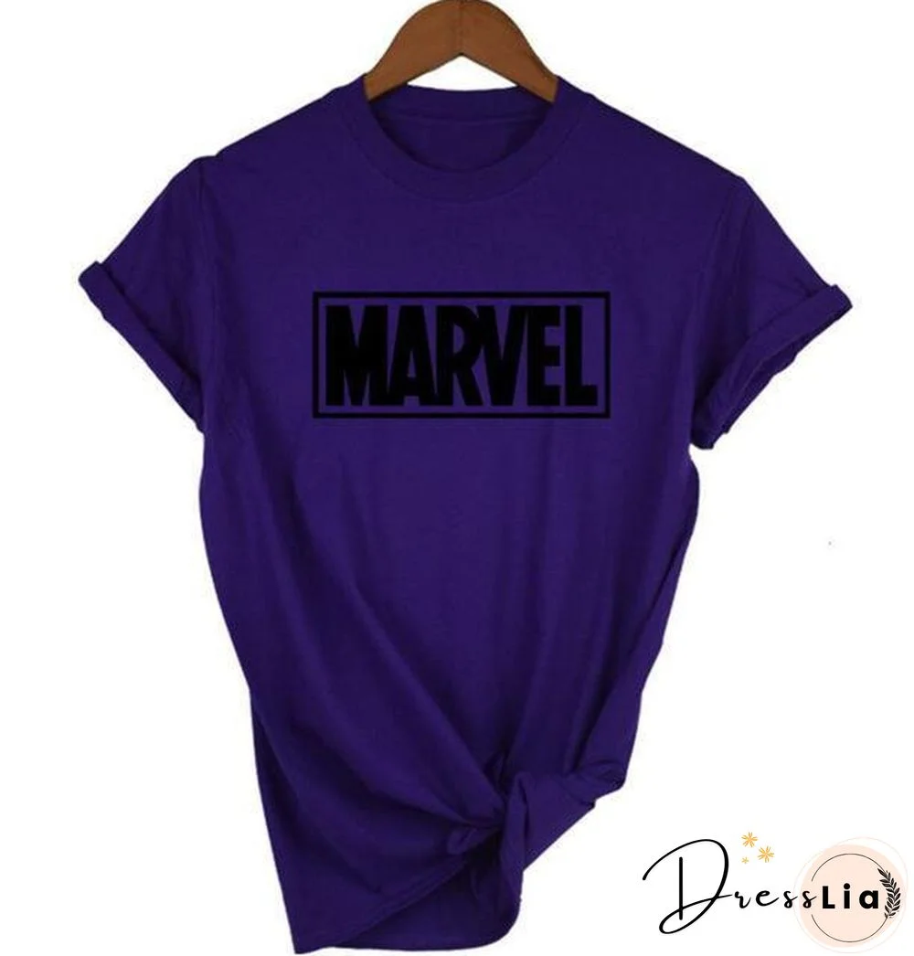 Women Short Sleeve T-shirt O-neck Cotton Super Hero Tops Tee