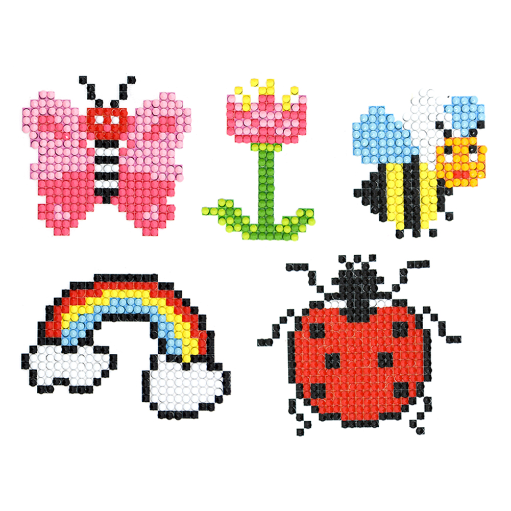 

5pcs Rainbow Insect - 5D DIY Craft Sticker, 501 Original