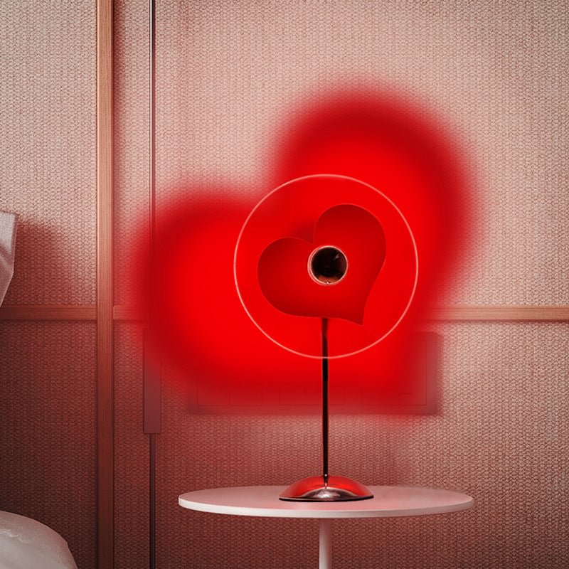 Romantic Heart-Shaped Acrylic Table Lamp For Bedroom