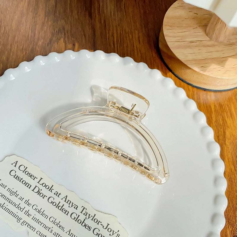 Minimalist Solid Color Arylic Hair Claws