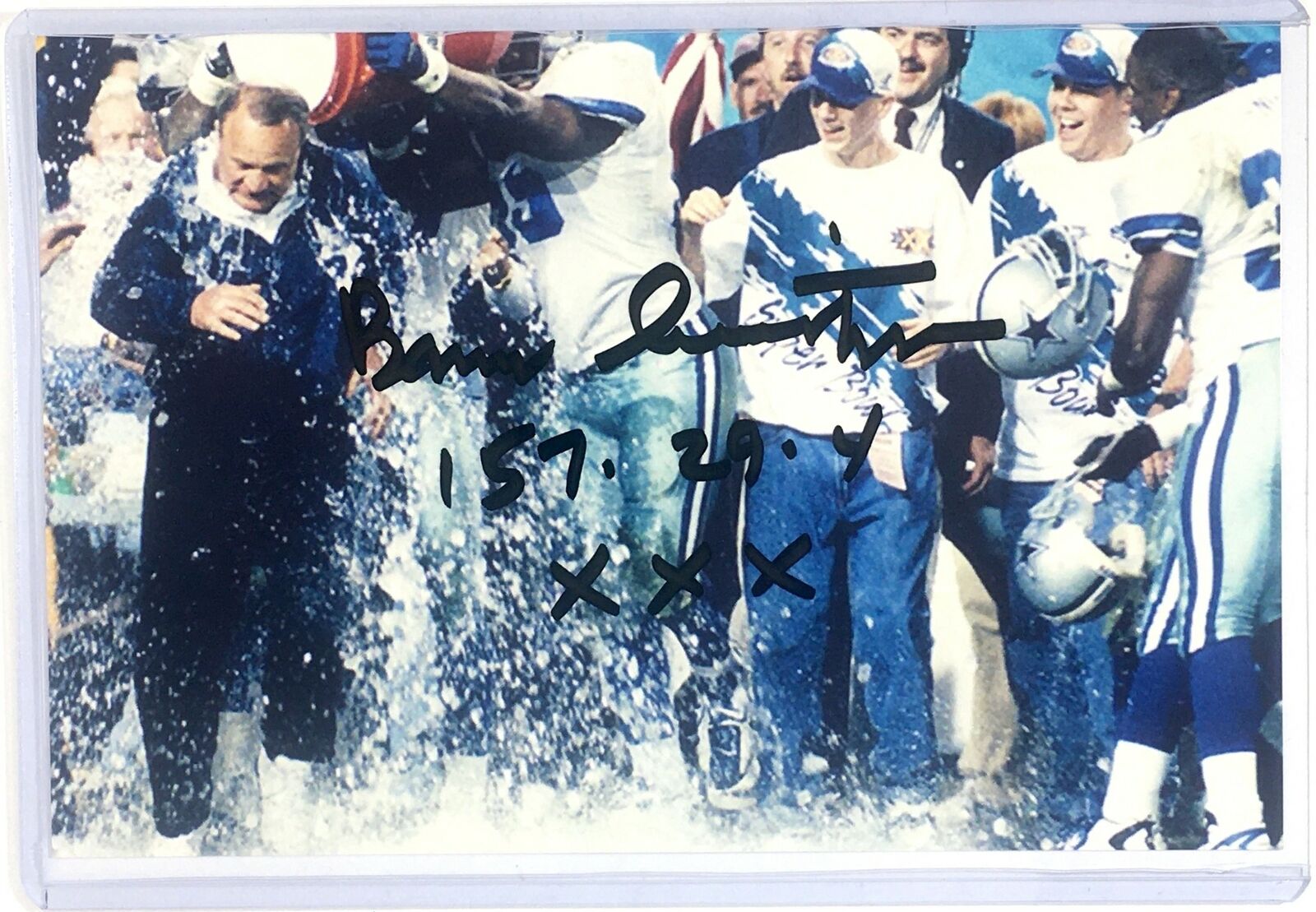 Barry Switzer Signed 4x6 Photo Poster painting Dallas Cowboys SB XXX Oklahoma Sooners Autograph