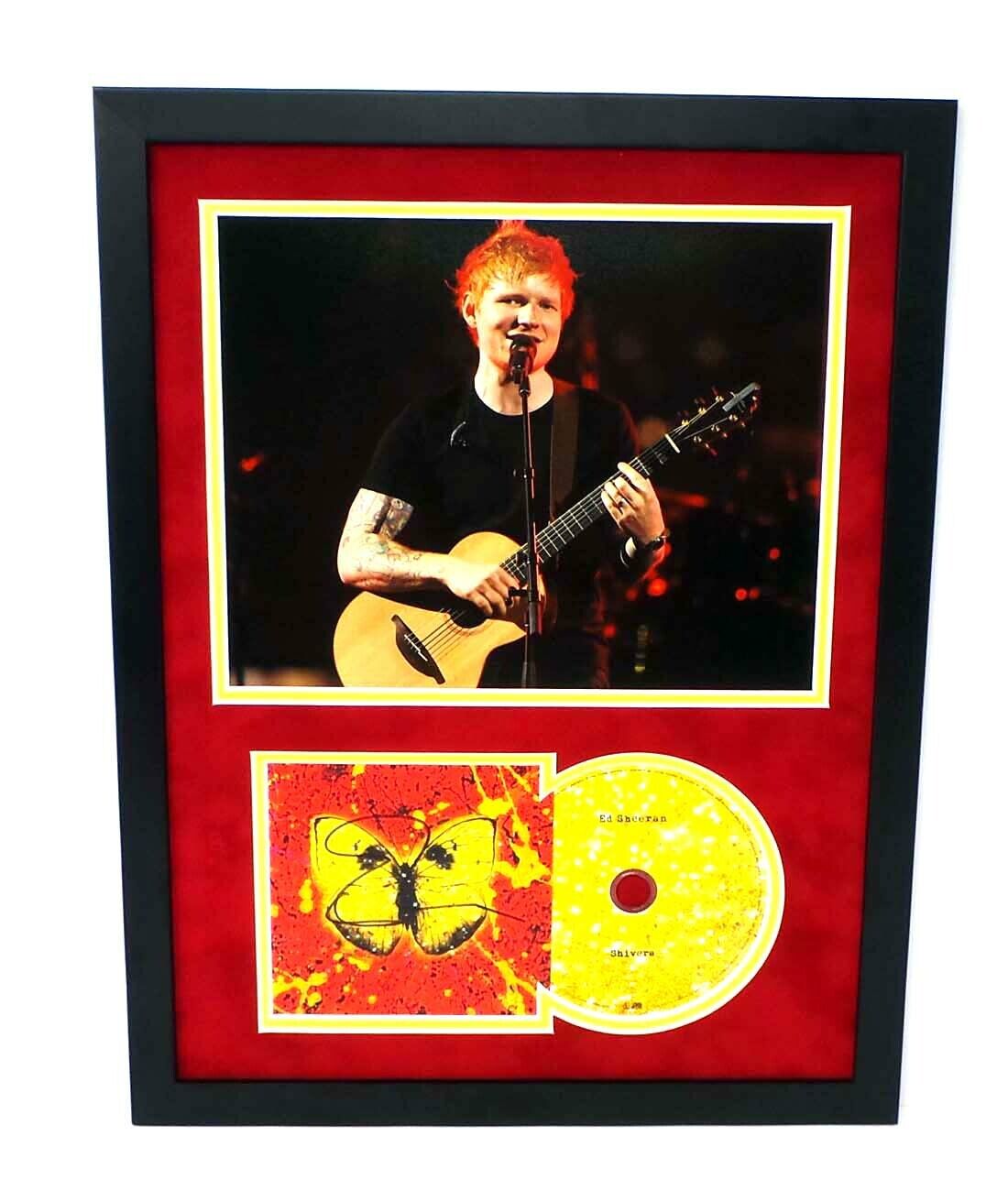 Ed SHEERAN Framed Signed and Mounted 16X12 Shivers CD Photo Poster painting Display AFTAL RD COA