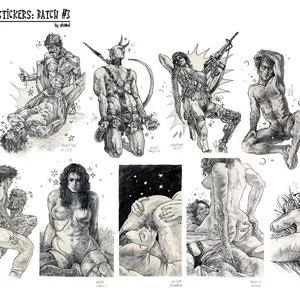 Pornhint NSFW Erotic Pencil Smut Sticker Batch #3 NSFW