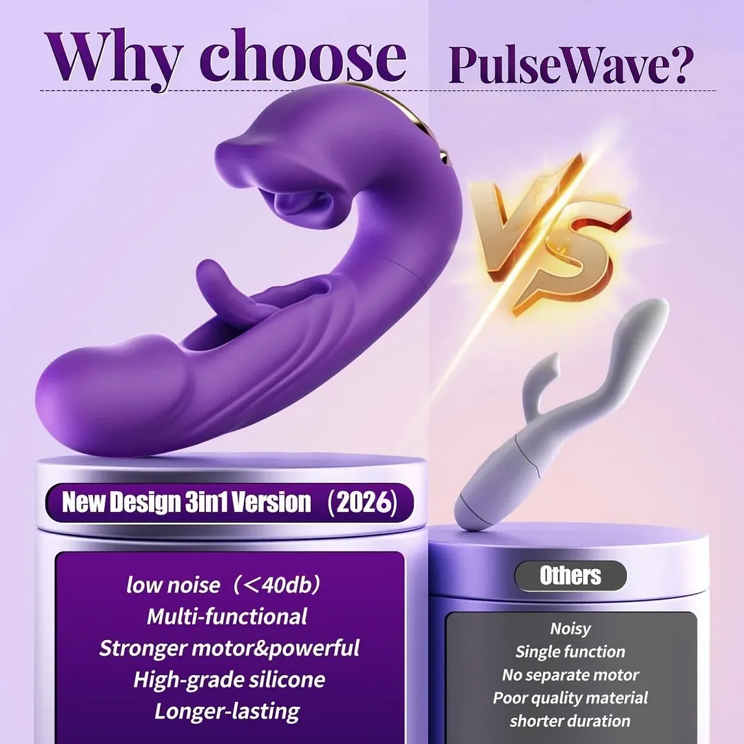 Violet PulseWave Rabbit Massager &ndash; Tongue Motion
