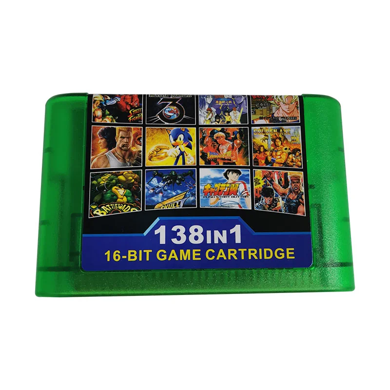 16 Bit Game Cartridge - 138 IN 1 Classic Collection Genesis/MEGA DRIVE Remix Mulit Cart - Region Free