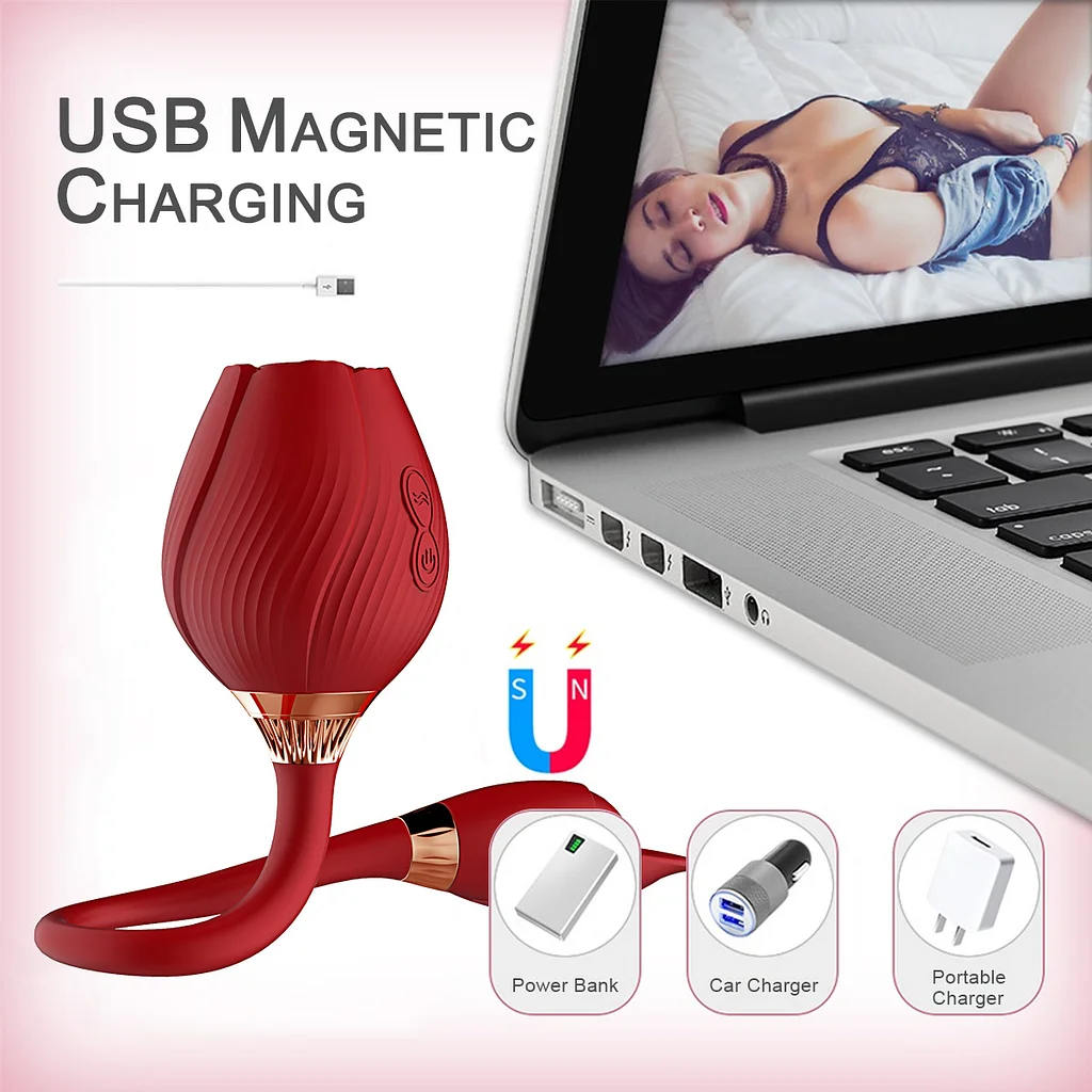 rose vibrator · portable rose toy with a bullet