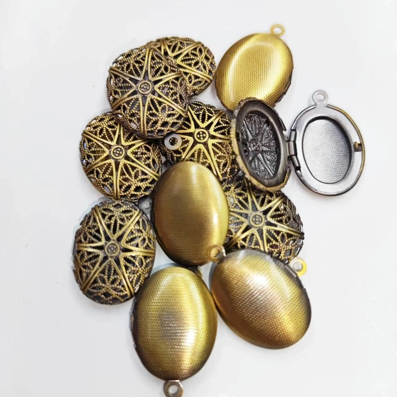20 PCS/Package Copper Photo Box Locket Charms