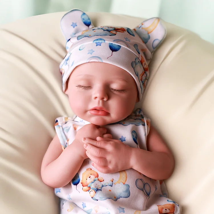 Babeside Lucy 16'' Realistic Silicone Sleeping Baby Little Infant Boy Emotional Comfort Companion
