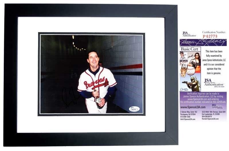 Greg Maddux Signed Autographed Atlanta Braves 8x10 inch Photo Poster painting FRAMED - JSA COA