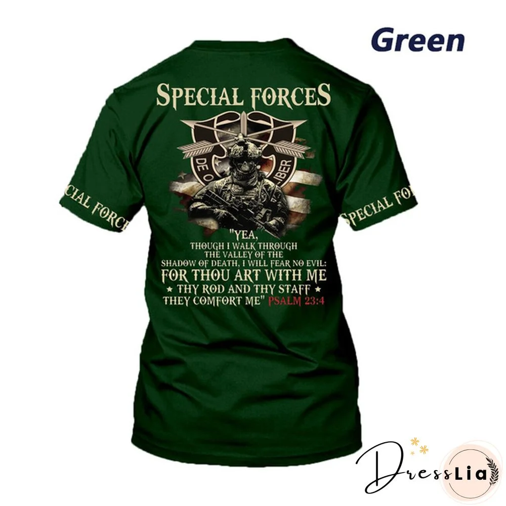 Special Forces Yea Though I Walk Through The Valley of The Shadow of Death T Shirt