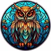 Owl Glass Painting - 11CT Stamped Cross Stitch 40*40cm/15.75*15.75in(glass painting cross stitch) tapestrymarket