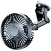 12V/24V Car Cooling Fan USB Suction Cup Windshield Desk Fan 3 Speeds Auto Cooler
