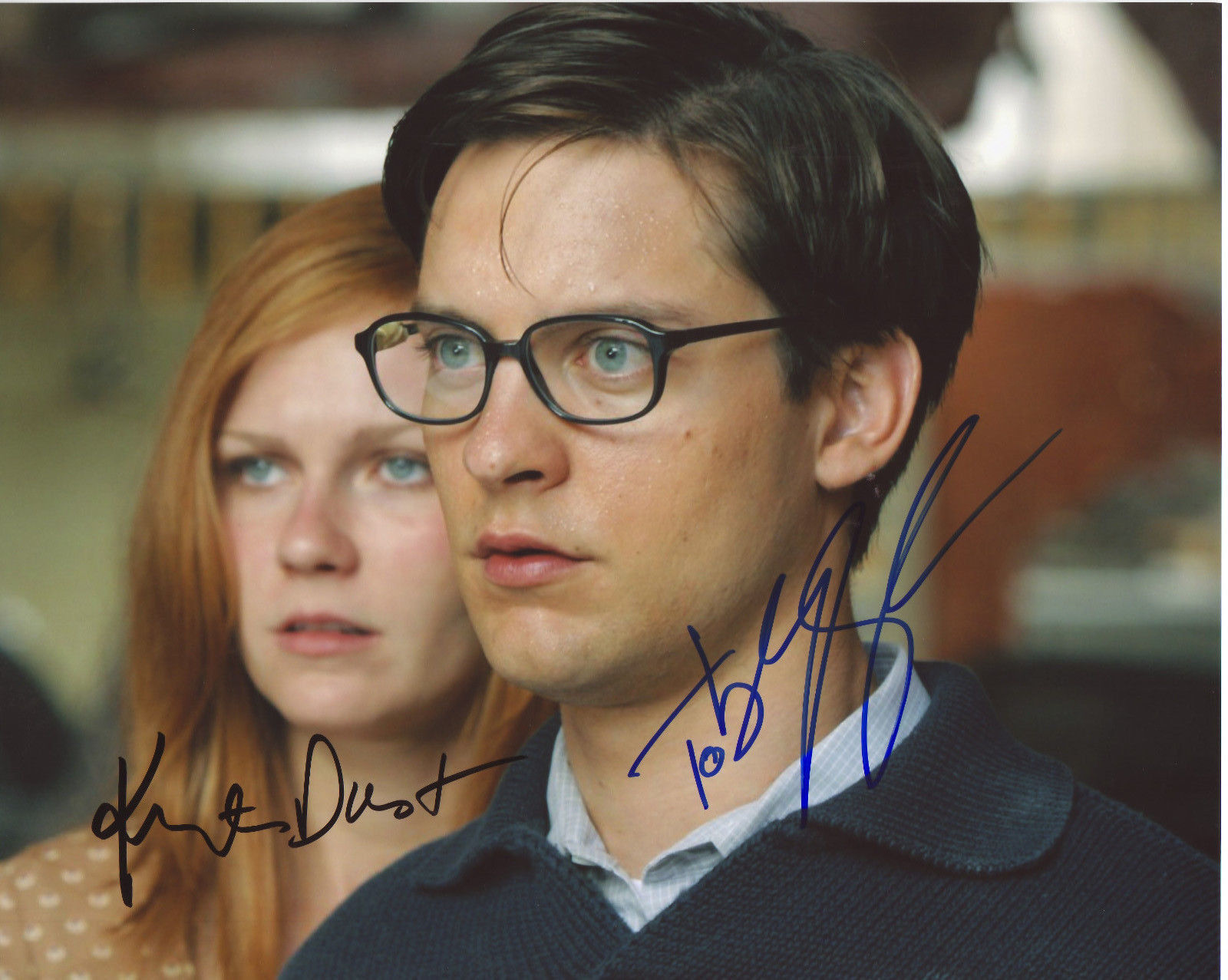 SPIDERMAN - KIRSTEN DUNST & TOBEY MAGUIRE AUTOGRAPH SIGNED PP Photo Poster painting POSTER