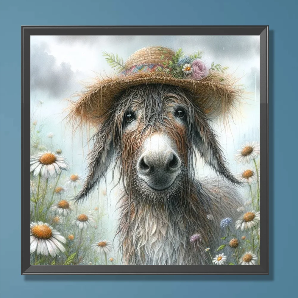 Diamond Painting - Full Round Drill - Donkey(Canvas|30*30cm)