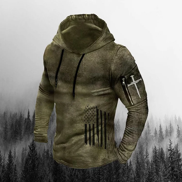 Mens Retro Faith Liberalism Hoodie
