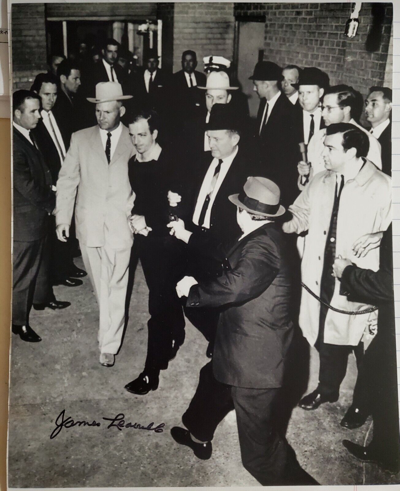 JAMES LEAVELLE SIGNED Photo Poster painting JACK RUBY SHOOTS LEE HARVEY OSWALD JOHN F KENNEDY