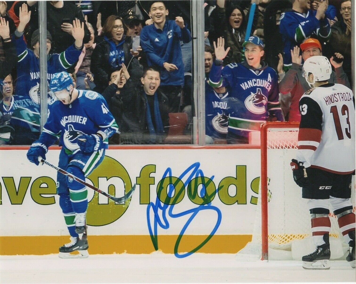 Vancouver Canucks Sven Baertschi Autographed Signed 8x10 NHL Photo Poster painting COA #6